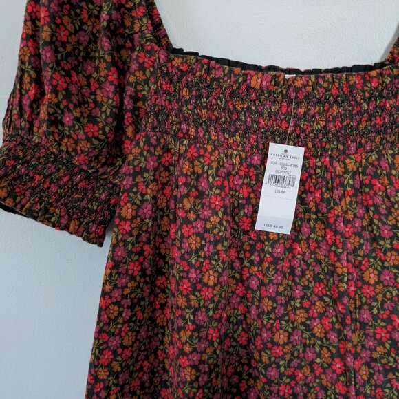 NWT American eagle puff sleeve baby doll dress with pockets - Picture 3 of 10